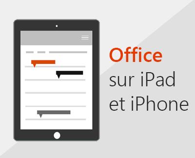 Cliquer pour configurer les applications Office sur iOS