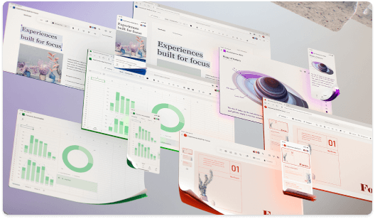 คอลเลกชันแผนภูมิและสไลด์ PowerPoint