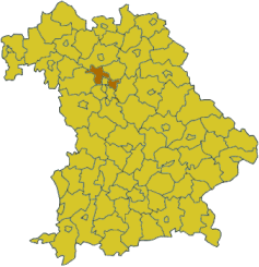 Poziția regiunii Districtul Erlangen-Höchstadt (Erlangen-Hochstadt)