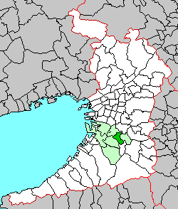 堺市東区の位置