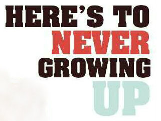 Logotipo da canção "Here's to Never Growing Up"