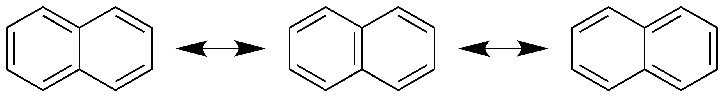 Resonace structures of naphthalene