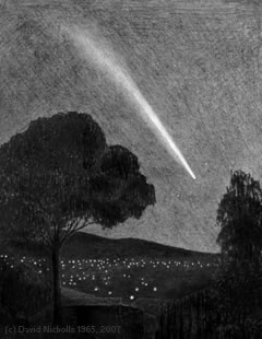 Cometa Ikeya-Seki, vist des de Canberra el 31 d'octubre de 1965