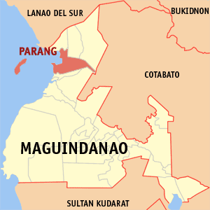 Mapa sa Maguindanao nga nagpakita sa nahimutangan sa Parang.