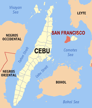 Mapa sa Sugbo nga nagpakita sa nahimutangan sa San Francisco