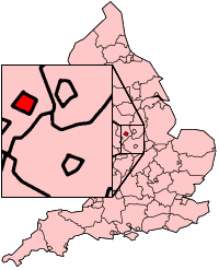 Derby shown within England