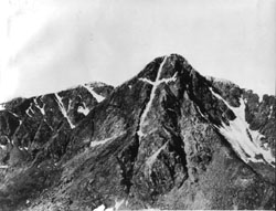 Mount of the Holy Cross was photographed by William Henry Jackson in 1874