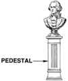 A pedestal