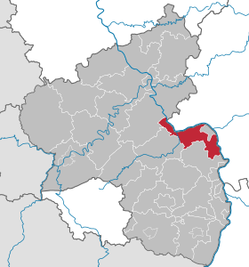 Localisation de Arrondissement de Mayence-Bingen