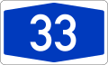 File:Bundesautobahn 33 number.svg