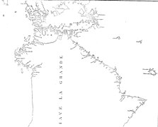 Représentation de l'Australie (La Grande Jave) début du XVIe siècle.