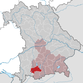 Localisation de Arrondissement de Weilheim-Schongau