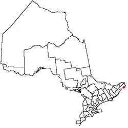 Ligging van Cornwall in Ontario, Kanada