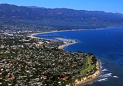 The coastline of Santa Barbara