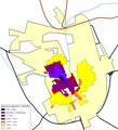 Territorial growth of the town