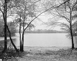 Walden Pond, waar Thoreau verbleef