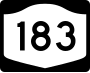 New York State Route 183 marker