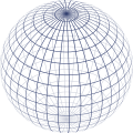 Kugel mit Längen- und Breitenkreisen