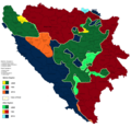 Perubahan milik kawasan dalam Bosnia dan Herzegovina.