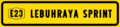 Yellow with black letters signs for expressway names of opened toll systems