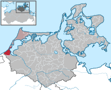 Dierhagen au sein de l'arrondissement de Poméranie-Occidentale-Rügen