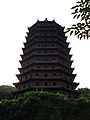 The Liuhe Pagoda, built in 1165 during the Song Dynasty