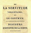 Discours de la servitude volontaire