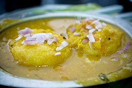 Batata vada sambar.