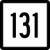 Route 131 marker