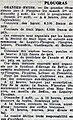 Le programme des fêtes locales de Plougras organisées les 1er et 2 août 1931 (journal La Dépêche de Brest et de l'Ouest).