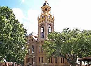 Das Llano County Courthouse in Llano, gelistet im NRHP mit der Nr. 77001459[1]