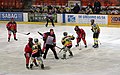 Anspiel zum Spitzenspiel zwischen den EHC Biel und dem SC Langenthal (Januar 2007)