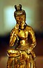 Pensive Bodhisattva Maitreya. Hakuho period or possibly Three Kingdoms of Korea period, 7th century. Gilt bronze, h. with pedestal 31 cm. Tokyo National Museum.