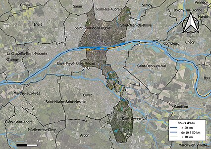 Carte orthophotographique de la commune en 2016.