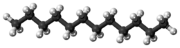 Ball and stick model of dodecane{{{画像alt2}}}