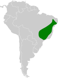 Mapa de distribución de Heliomaster squamosus.