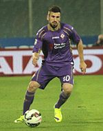 Tomović in actie voor AFC Fiorentina