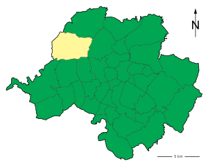 Lage des Stadtteils Chemnitz-Röhrsdorf in Chemnitz (anklickbare Karte)