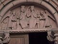 Romanesque tympanum of the church