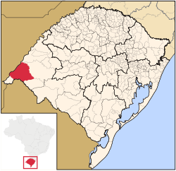 Location in Rio Grande do Sul, Brazil