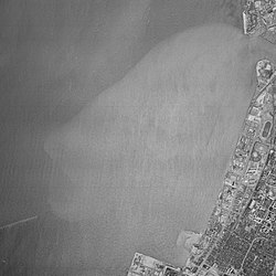 1964年5月25日撮影の福岡市箱崎ふ頭地区の航空写真