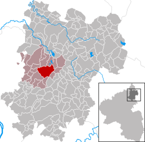 Poziția Maxsain pe harta districtului Westerwaldkreis