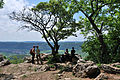 Deutsch: Vom Aussichtspunkt Gelber Fels (771 m) auf dem Teckberg hat man einen herrlichen Blick ins Lenninger Tal. English: The view point Gelber Fels on Teckberg in Swabian Jura in the German Federal State Baden-Württemberg.