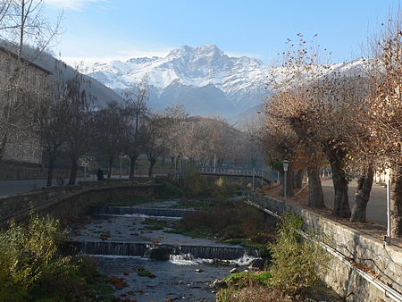 Vue vers le Khustup depuis Kapan.