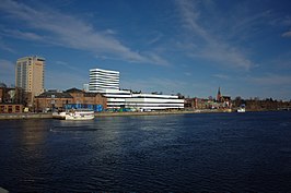 Kulturväven gefotografeerd vanaf de Tegsbron, maart 2014