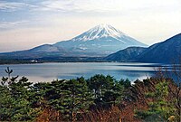 从富士五湖眺望富士山