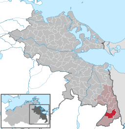 Läget för kommunen Krackow i Landkreis Vorpommern-Greifswald