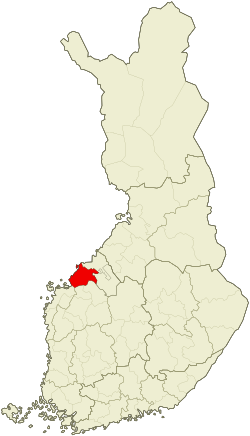 موقعیت ناحیه یاکوبستاد Jakobstad sub-region