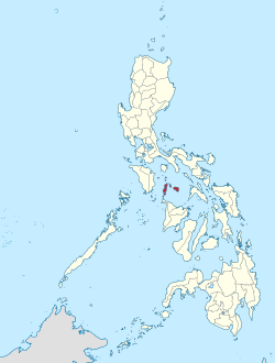 Mapa de Filipinas con Romblon resaltado