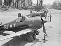 Image 51Australian-designed CAC Boomerang aircraft at Bougainville in early 1945 (from Military history of Australia during World War II)